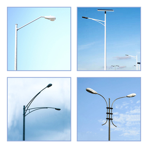 Poste de Luz Solar Curvo Galvanizado para Exteriores, Decorativo, de 5m, 6m, 8m, 9m, 10m, 12m, Precio Personalizado - Product Image 6