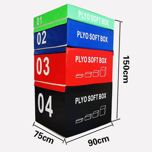 Fitness Ginásio Comercial Equipamento Empilhável Espuma Soft Plyo <span class=keywords><strong>Box</strong></span> Plyometric <span class=keywords><strong>Jump</strong></span> <span class=keywords><strong>Box</strong></span> Set quatro em um - Product Image 2