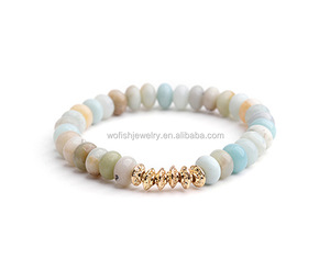 Alta calidad amazonita <span class=keywords><strong>piedra</strong></span> con enrgaved cercanas disco encanto de hoja de Cruz colgante de <span class=keywords><strong>hematita</strong></span> pulsera para las mujeres - Product Image 5