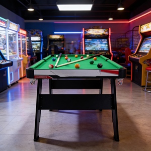 <span class=keywords><strong>Table</strong></span> <span class=keywords><strong>de</strong></span> <span class=keywords><strong>billard</strong></span> portable pliable, facile à ranger et à transporter pour les événements, le camping et les configurations temporaires - Product Image 1