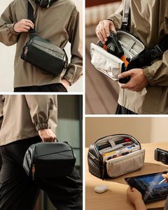 Sac à appareil photo personnalisé, grande capacité, imperméable, antichoc, pour objectifs DSLR, sac bandoulière, sac de protection quotidien - Product Image 2