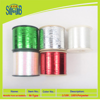 Free Sample Metallic Sparkle Yarn Manufacturer Hot Sales m Type Shinning Low Price Green Lurex Yarn for Knitting