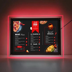 Restaurant Real Estate Window Displays Advertising <b>Light</b> <b>Box</b> Design Backlit High Brightness <b>Led</b> Crystal Waterproof <b>Light</b> <b>Box</b> - Product Image 3