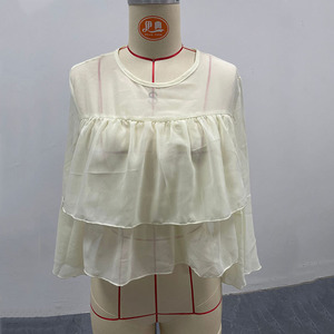 RNSHANGER Camicette Estive <span class=keywords><strong>da</strong></span> Donna Casual con Collo Tondo, Vestibilità Ampia, Top <span class=keywords><strong>da</strong></span> Festa, Camicette con Maniche a 3/4 e Volant, <span class=keywords><strong>Eleganti</strong></span> Camicie <span class=keywords><strong>da</strong></span> <span class=keywords><strong>Sera</strong></span> per Signore - Product Image 4