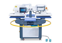 P Fabricant Rotatif Conception Quatre Stations Grand Format T-Shirt Presse à Chaud Machine Textile Vêtement Papier Impression Transfert De Chaleur