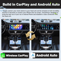 Radio para Auto con Pantalla Táctil Dual de 12.3 Pulgadas, Android 13, Carplay Inalámbrico, para Porsche Macan, Actualización 2018-2023, Reproductor Multimedia, GPS, Navegador