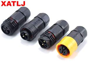 Xatlj M19 श्रृंखला 2 3 4 5 6 7 8 2 + 3 2 + 4 कोर पुरुष बट त्वरित लॉक वाटरप्रूफ कनेक्टर UL94V-0 25a - Product Image 5