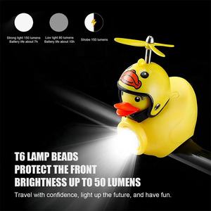 Sonnette de vélo AGEKUSL, modèle AKXLD08, pour guidon, avec lumière et <span class=keywords><strong>klaxon</strong></span>, corps en cuivre, clip en PVC, pour VTT, vélo de route, véhicule électrique - Product Image 2