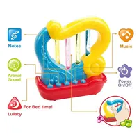 Musical Instruments for Baby Learning and Entertainment - Set of 3 Trumpet, Drum, Harp Music Toys with Batteries
