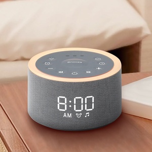 Horloge électronique de bureau moderne en tissu HiFiD W27 avec 29 sons apaisants, horloge numérique LED de table pour la maison, le bureau, cadeau - Product Image 1