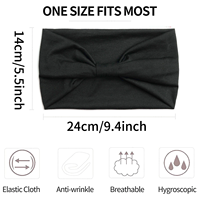 Bandeaux larges pour femmes Awumbuk, style turban, épaisseur 7,08 pouces, antidérapants, imperméables, anti-humidité, pour le sport et le yoga