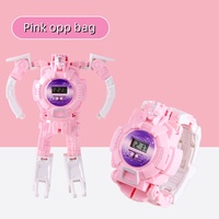 Penjualan terlaris jam tangan Robot anak LED Digital kartun silikon jam tangan transformer Avenger
