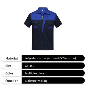 Promotion Workwear Uniform Summer Custom Repair Welding <b>Worker</b> <b>Shirt</b> Suit for Corporate - Product Image 2