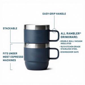 Nouvel ensemble de 3 mini-tasses génériques en acier inoxydable 304 à double paroi isolées sous vide pour lait et café - Product Image 3