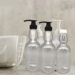 Hot Sale 750ML PET Plastic Wine Beer Shape Bottle For Juice Water Cosmetic Shampoo Lotion Packaging