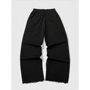 กางเกงวอร์มขาบานผู้ชายทรงหลวม เอวยางยืด แต่งเพชร ร้อยเชือกผูกเอว ผ้าฝ้าย ระบายอากาศ สไตล์สตรีทแวร์ - Product Image 3