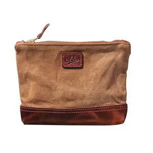 Custom Vintage Ladies Clutch Travel Portable Large Capacity Storage Bag Unisex Canvas Make Up Cosmetic Bag