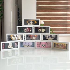 100 Nouvelles Lampes de Table LED RGB RC au Design Personnalisé, Artisanat Fait Main, Lumières Murales Gravées au <span class=keywords><strong>Laser</strong></span>, Boîte à Lumière 3D Anime en Papier Découpé - Product Image 4