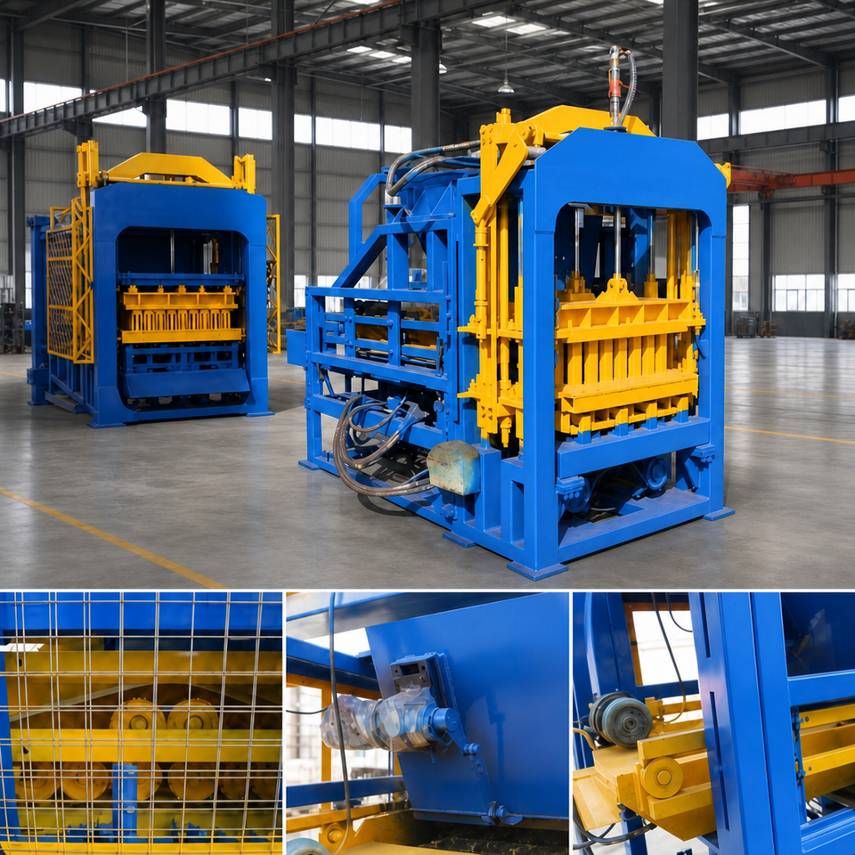 QT6-15 Fully Automatic Concrete Block Making Machine Solid Cement Brick ...