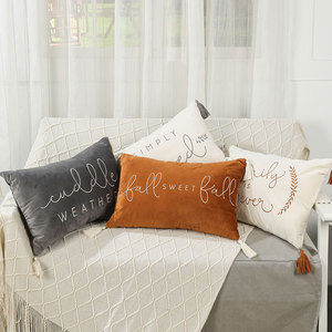 Amityカスタム高級刺Embroideryソフトピローカバー30 * 50cmホーム装飾ソファクッションカバー - Product Image 1