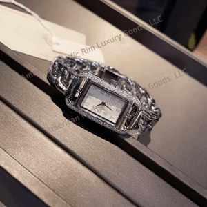 Reloj de Cuarzo Ronda Elegante para Mujer, Marca H, con Cristal de Zafiro, Esfera Cuadrada, Correa de Cuero Italiano, Caja de Regalo con Pedrería - Product Image 2