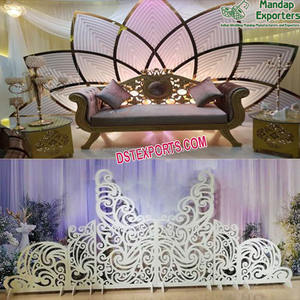 Wholesale Lotus Shaped Wedding Metal <b>Backdrop</b> Fantastic Gold Metal Wedding <b>Backdrop</b> Affordable Wedding Flower Shape Metal <b>Frame</b> - Product Image 6