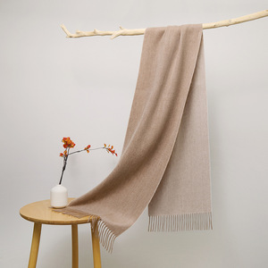 <span class=keywords><strong>Écharpe</strong></span> en <span class=keywords><strong>cachemire</strong></span> 100% réversible, couleurs unies, nouvelle collection, vente en gros d'usine, avec étiquette personnalisée, en laine mérinos à franges, 30*180cm - Product Image 1