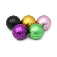 Nouveau design 63mm 4 couches boule ronde forme aluminium accessoires pour fumeurs broyeur d'herbes avec logo personnalisé