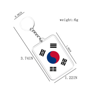 Acrylic Keychains & Pendants Light Keychains South Korea Flags Various Countries Accessories for Fans - Product Image 2