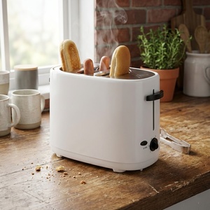 Tostadora Eléctrica Retro Roja de 3 Ranuras <span class=keywords><strong>para</strong></span> Desayuno, Tostadora Automática <span class=keywords><strong>para</strong></span> el Hogar, <span class=keywords><strong>para</strong></span> Pan Largo, Máquina Tostadora de Pan con Ranuras Anchas BT027 - Product Image 3