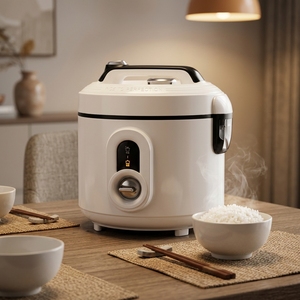Cuisinière à riz 650W, capacité 5L, forme de tambour, revêtement antiadhésif, pot de cuisson - Product Image 1