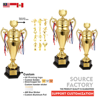 Trophée de chant portable en métal de haute qualité, personnalisé, vente directe d'usine DEMO, cadeau de bienvenue, trophée d'or pour concours de chant