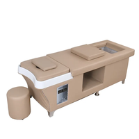 Table de beauté électrique pliable portable de haute qualité pour spa capillaire, design moderne, mobilier de salon en acier inoxydable avec 4 moteurs