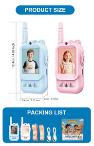 Talkie-walkie vidéo pour enfants de 3 à 12 ans, garçons et filles, lot de 2 talkie-walkies, cadeaux de Noël et d'anniversaire pour enfants, activités de plein air MYJK200 - Product Image 2