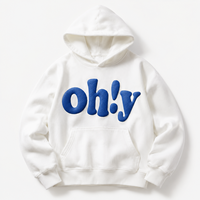 Sudadera con Capucha Personalizada en 3D, 100% Algodón, Diseño de Dibujos Animados, Corte Regular, Color Blanco, Estilo Urbano, Impresión Digital de Logotipo, Primavera, OEM