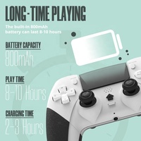 Manette de jeu sans fil avec télécommande, double vibration, fonction turbo, bouton de sauvegarde, gyroscope six axes pour console PS3 PS4