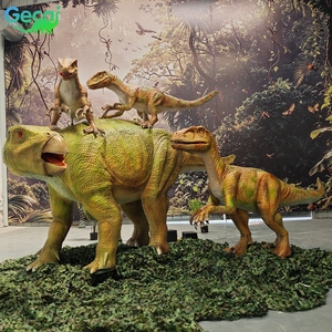 <span class=keywords><strong>Combo</strong></span> di Iguanodon e Velociraptor Robotici Animatronici a Grandezza Naturale per Parco a Tema Jurassic all'Aperto Personalizzato in Vendita - Product Image 3