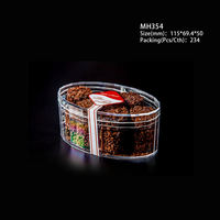 Boîtes à gâteaux et bonbons transparentes rectangulaires et carrées personnalisées, présentoir recyclable avec couvercle pour aliments, pour la restauration et la vente au détail
