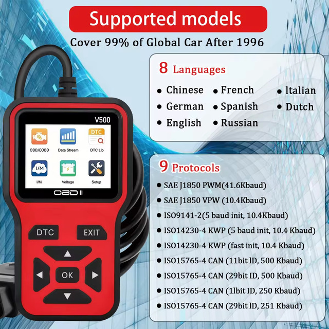 Car OBD2 Diagnostic Scanner Code Reader Engine Fault Finder with 1 Year Warranty Universal Fitment 2.8" Color Screen