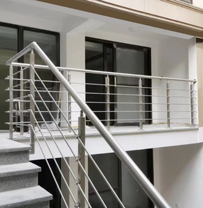 Barandilla de Acero Inoxidable para Escaleras, Autoinstalable, Montada en el Suelo, Moderna, para Exteriores, con 3 Años de Garantía - Product Image 3