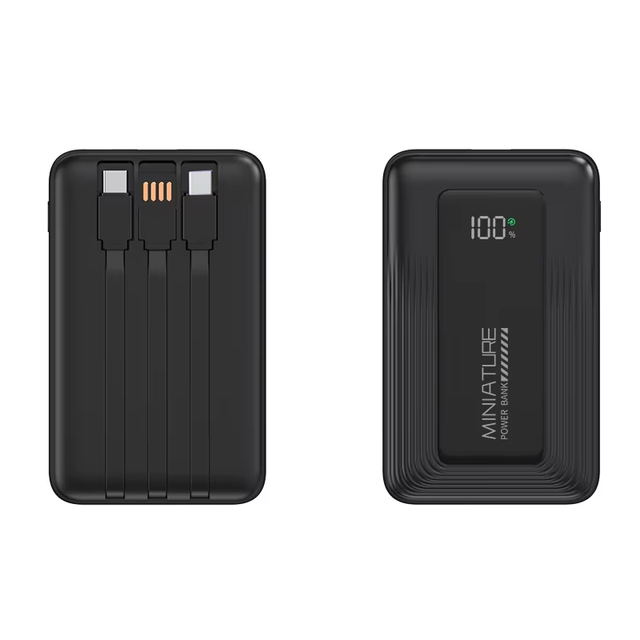 Portable Charger 10000mAh Capacity Flash Charging Ultra-thin Compact 22.5W Fast Charging Mini Self-belt Line Power Bank