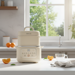 Casserole électrique à cuisson lente intelligente programmable avec minuterie numérique, classe énergétique A, 1L, couvercle en céramique, pot extérieur en plastique, pour la maison - Product Image 1