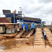 Mesin Trommel Emas Portabel untuk Pemisahan Pasir Aluvial dan Batu, Peralatan Pasir untuk Pabrik Pencucian, Dijual