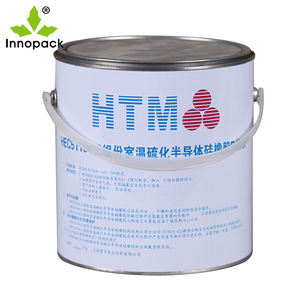 4L clear Paint <b>Tins</b> with Metal or Plastic Handle Round - Product Image 1