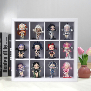 18-lưới MDF khung gỗ hiển thị Kệ thủ công lưu trữ sáng tạo tổ chức với con số nhỏ và hộp bóng thu nhỏ - Product Image 5