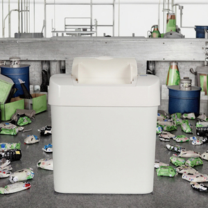 Rectangular <b>Plastic</b> Waste Bin With Lid White Color Simple Design For Indoor Recycling Storage <b>Bucket</b> - Product Image 2