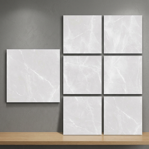 Azulejos de Porcelana Esmaltada Pulida Aeroni Bianco 800x800mm, Efecto Mármol Blanco para Pisos - Product Image 1