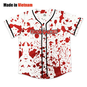 Camiseta de béisbol retro bordada tendencia urbana personalizada barata - Product Image 1