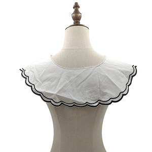 <span class=keywords><strong>Base</strong></span> de tela de punto, cuello falso bordado, cuello de pecho de PVC de doble capa grueso con ribete de encaje DIY - Product Image 5