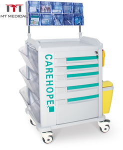 Chariot médical réglable en ABS pour usage médical, chariot d'urgence, chariot <span class=keywords><strong>de</strong></span> soins infirmiers, chariot <span class=keywords><strong>de</strong></span> <span class=keywords><strong>travail</strong></span> CE, prix abordable - Product Image 3